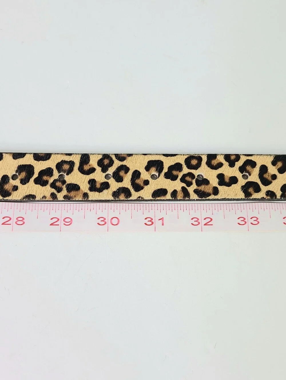 J. Crew Leopard Print Calf Hair Made In USA Italian Leather Belt - Picture 9 of 11